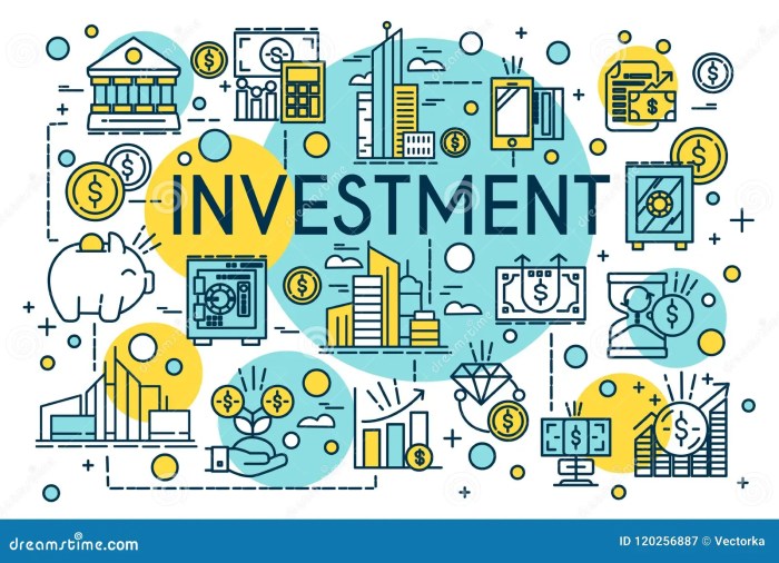 Investment finance concept financial planning banking thin management property line business style invest preview vector